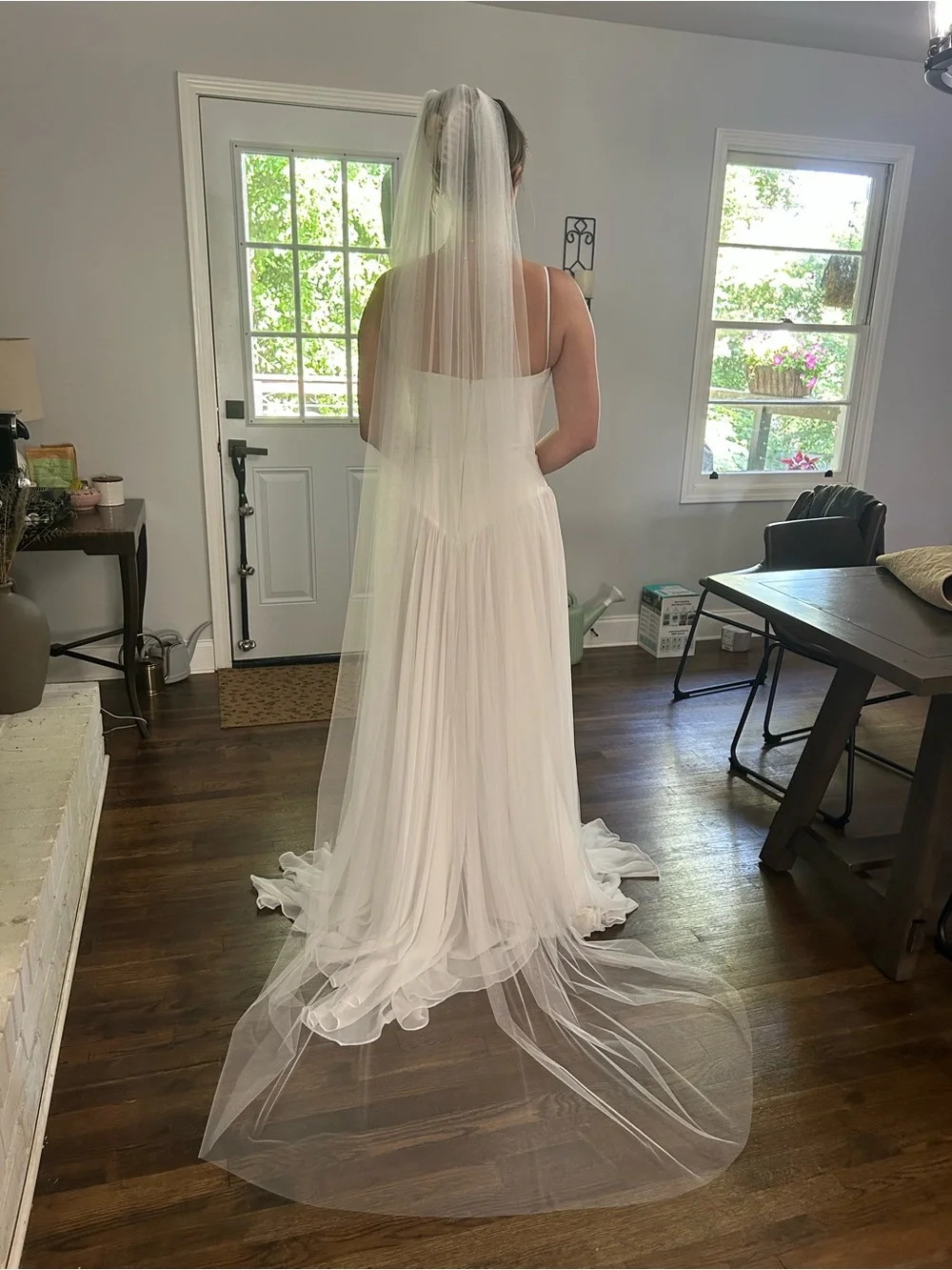 Sara Gabriel tulle chapel veil